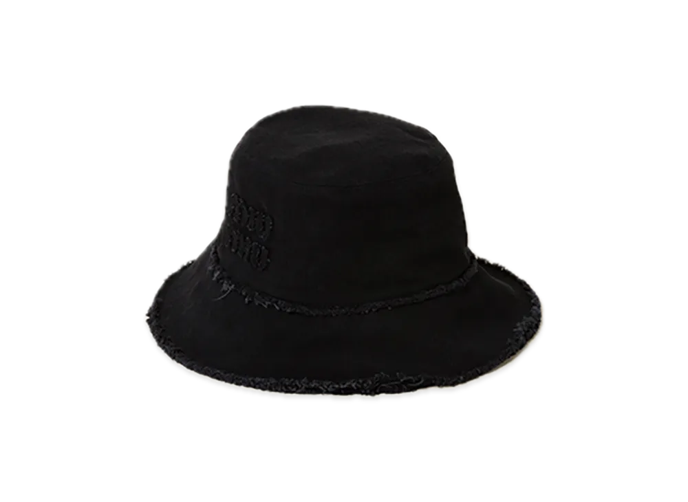MIU MIU Denim Bucket Hat "Black"