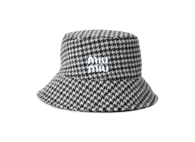 MIU MIU Women's Front Logo Bucket Hat "Grigio/Nero"