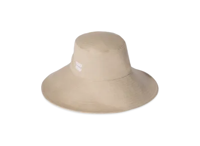 MIUMIU Denim Hat "Beige/Wine Red"