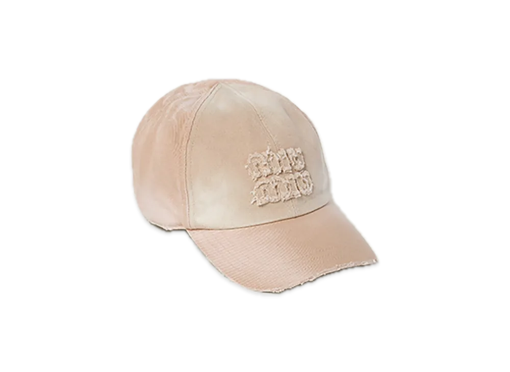 MIU MIU Denim Baseball Cap "Light Beige"
