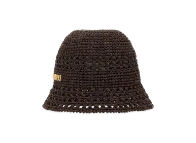 MIU MIU Women's Raffia Bucket Hat "Brown"