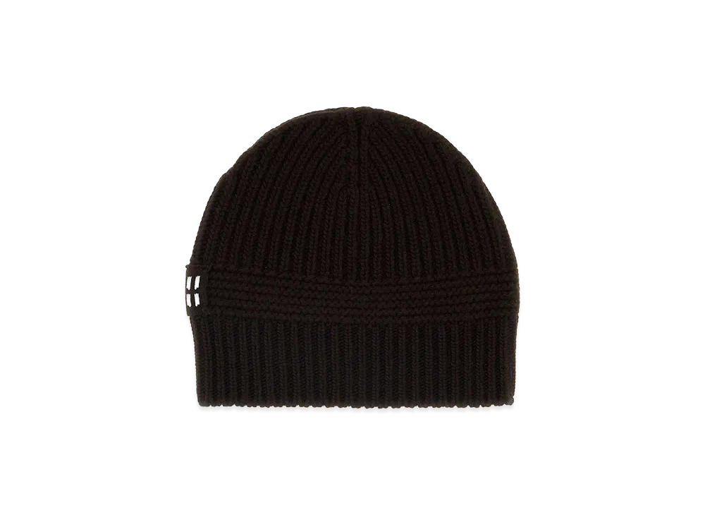 MIU MIU Women's Stretch Wool Blend Beanie Hat "Black"