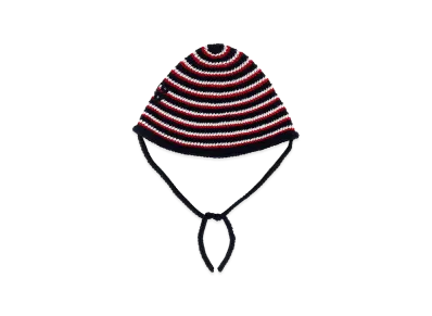 MIU MIU Women's Embroidered Crochet Bucket Hat "Dark Blue/Multicolor"
