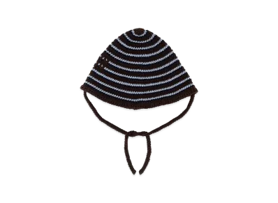 MIU MIU Women's Embroidered Crochet Bucket Hat "Brown/Multicolor"