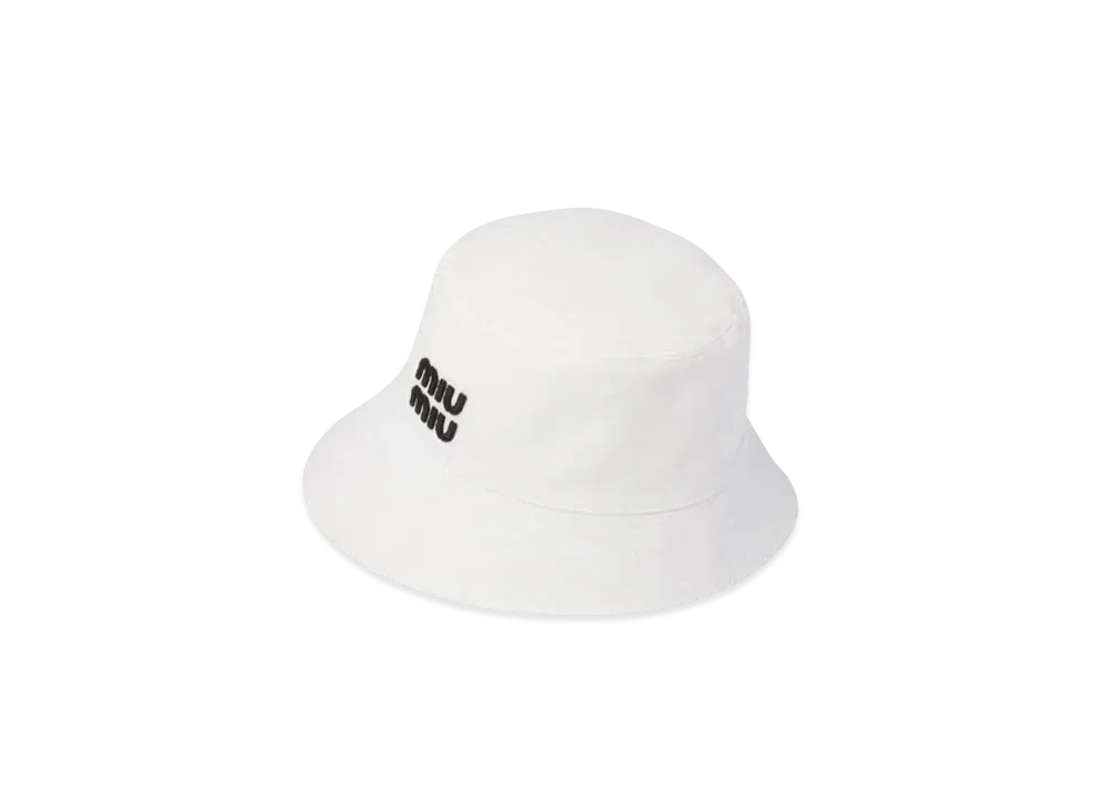 MIUMIU Drill Hat "White/Black"