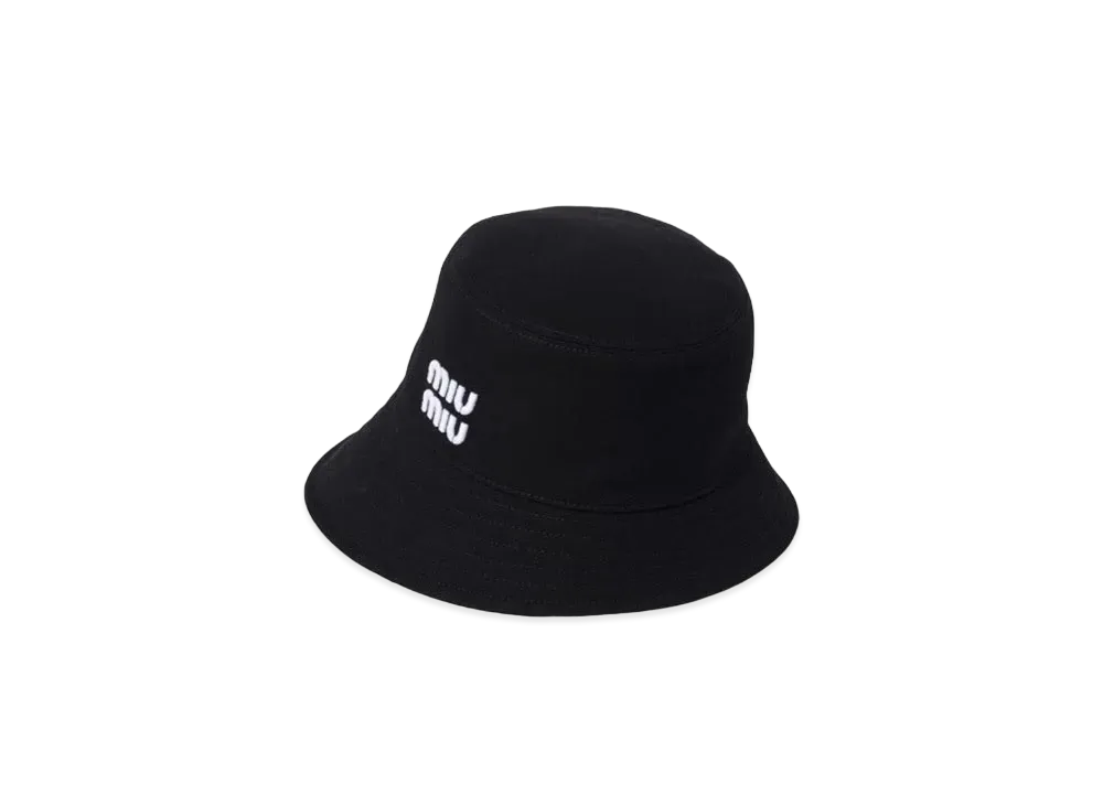 MIUMIU Drill Hat "Black/White"