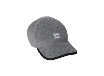 MIUMIU Fleece Baseball Cap "Gray"