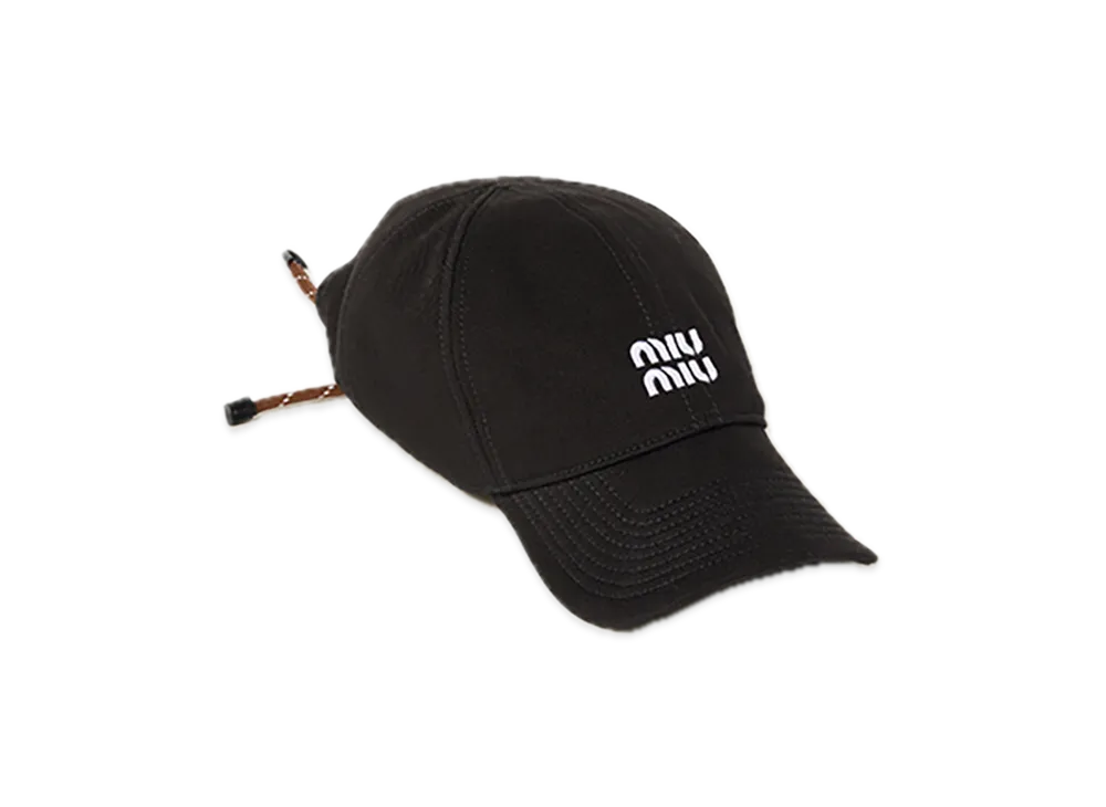 MIU MIU Denim Baseball Cap "Black/Brown"