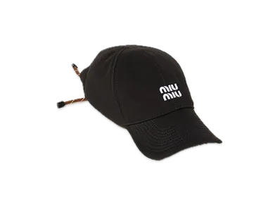 MIU MIU Denim Baseball Cap "Black/Brown"
