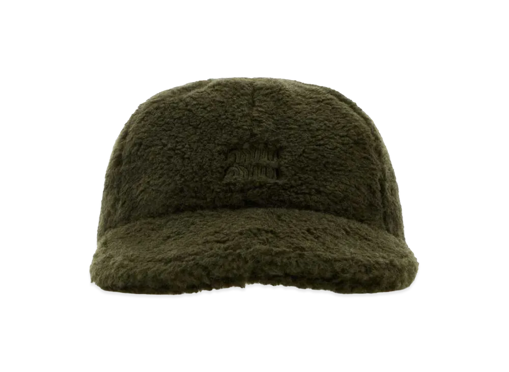 MIU MIU Women's Pile Baseball Cap "Olive Green"