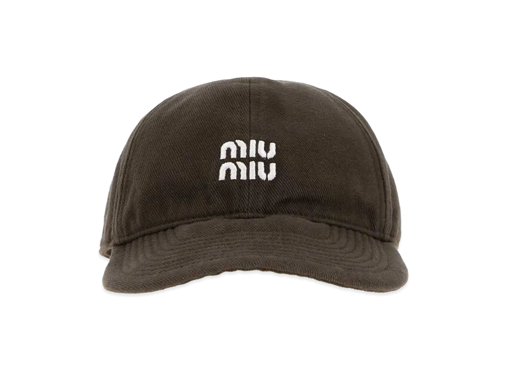 MIU MIU Women's Baseball Cap With Logo "Brown"