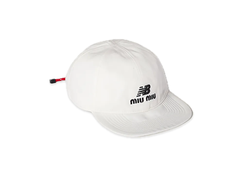 MIU MIU x New Balance Denim Baseball Cap "White/Red"