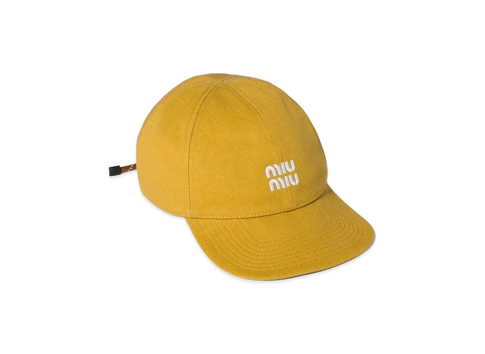 MIU MIU Women's Cotton Baseball Cap "Yellow"