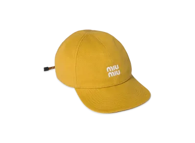 MIU MIU Women's Cotton Baseball Cap "Yellow"