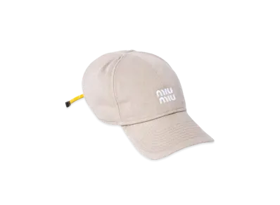 MIUMIU Denim Baseball Cap "Beige/Yellow"