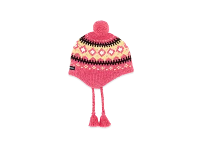 MIU MIU Women's Embroidered Wool Beanie Hat "Rose"
