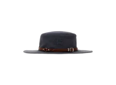 MIU MIU Women's Drill Hat "Navy Blue"
