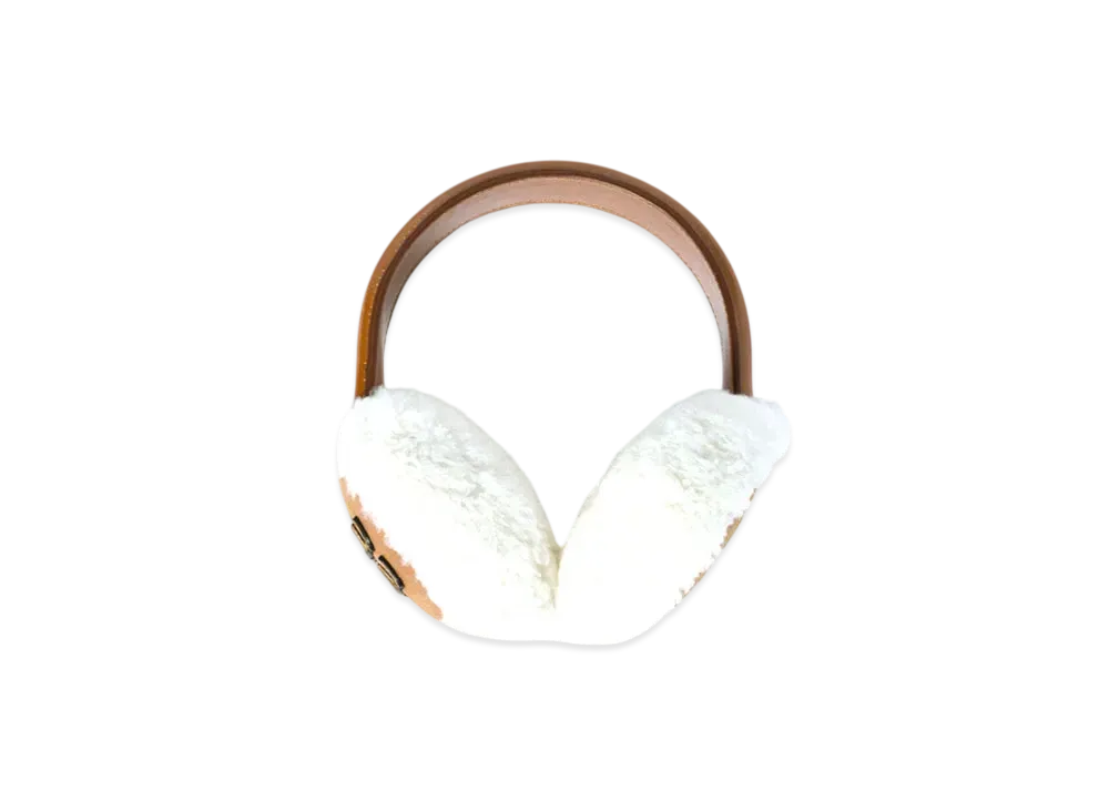 MIUMIU Shearling Earmuffs "Cognac/Natural"