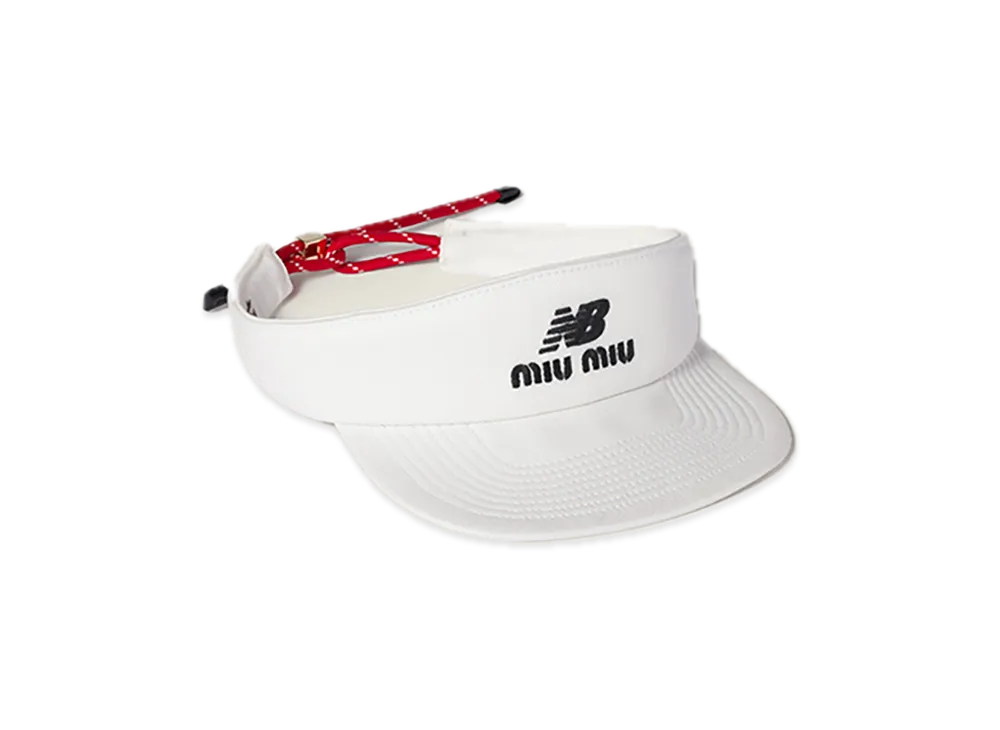 MIU MIU x New Balance Denim Visor "White/Red"