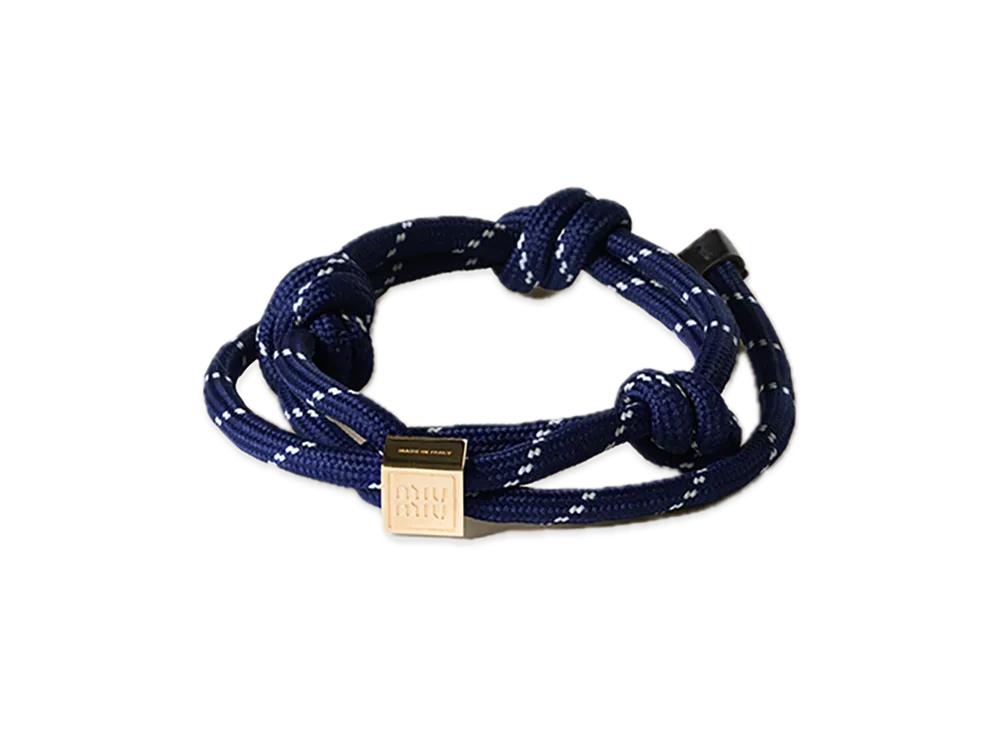 MIU MIU Cord Bracelet "Navy"