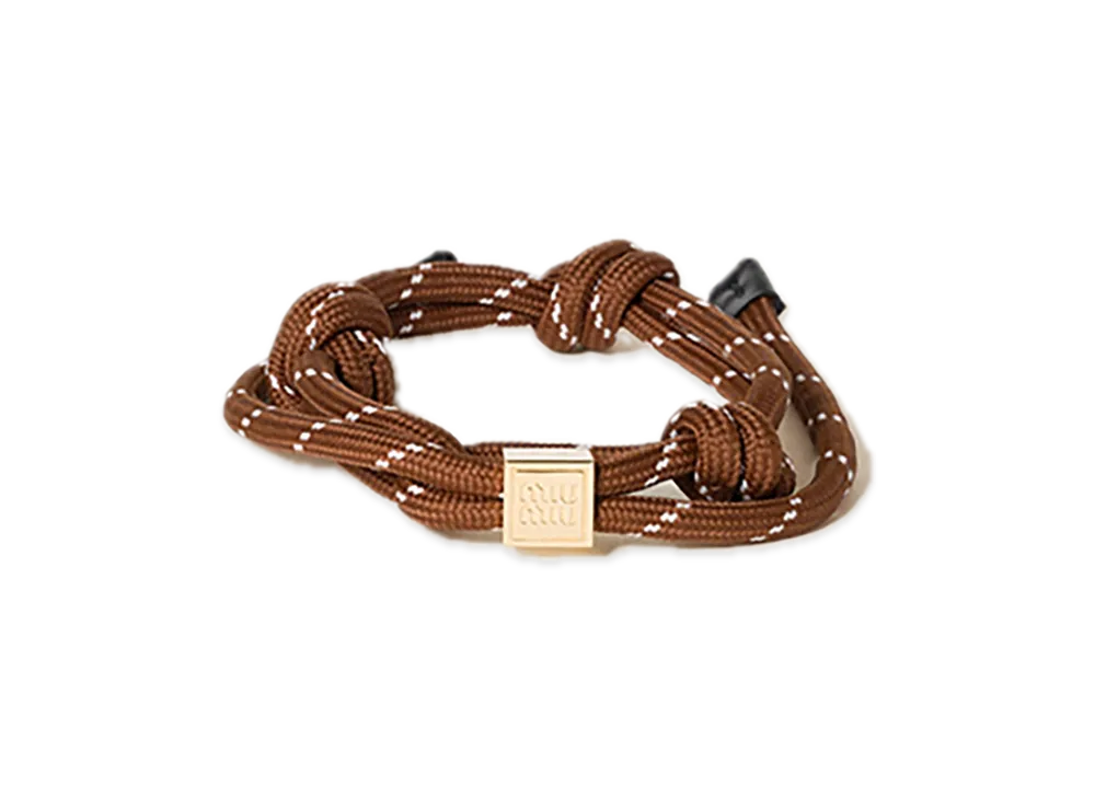 MIU MIU Cord Bracelet "Brown"