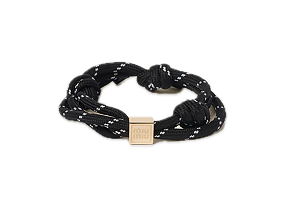 MIU MIU Cord Bracelet "Black"