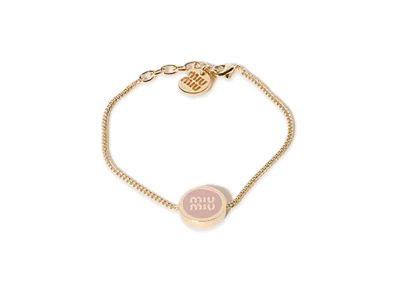 MIU MIU Enamel Metal Bracelet "Orchid Pink"