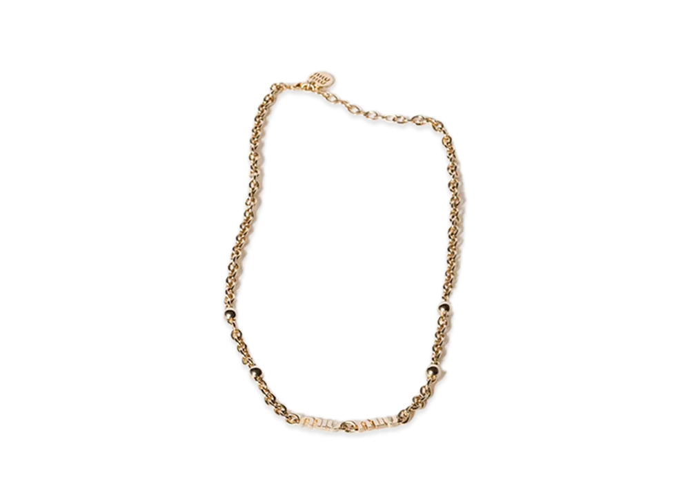 MIU MIU Logo Necklace "Gold"