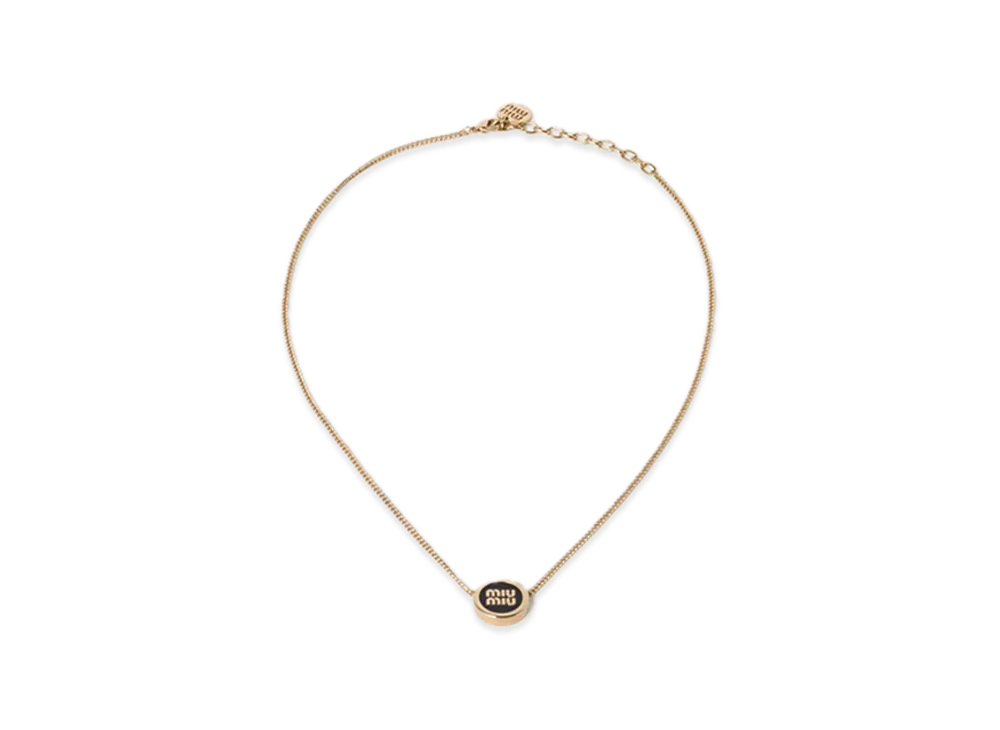 MIU MIU Metal Necklace "Black"
