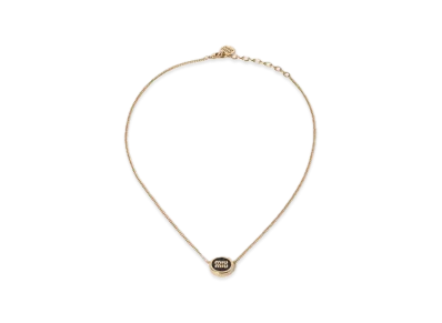 MIU MIU Metal Necklace "Black"