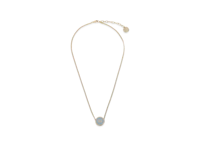 MIU MIU Women's Brass Necklace "Light Blue"