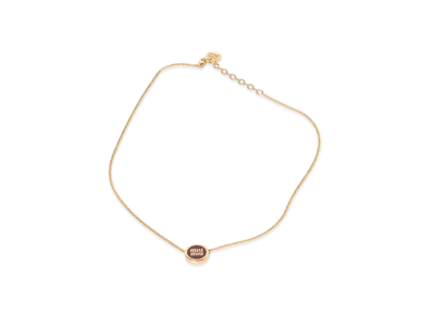 MIUMIU Metal Necklace "Wine Red"