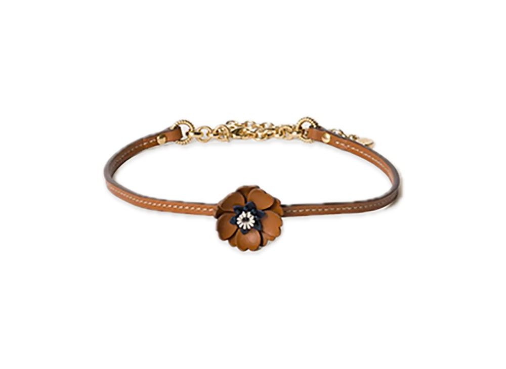 MIU MIU Leather Choker "Cognac"