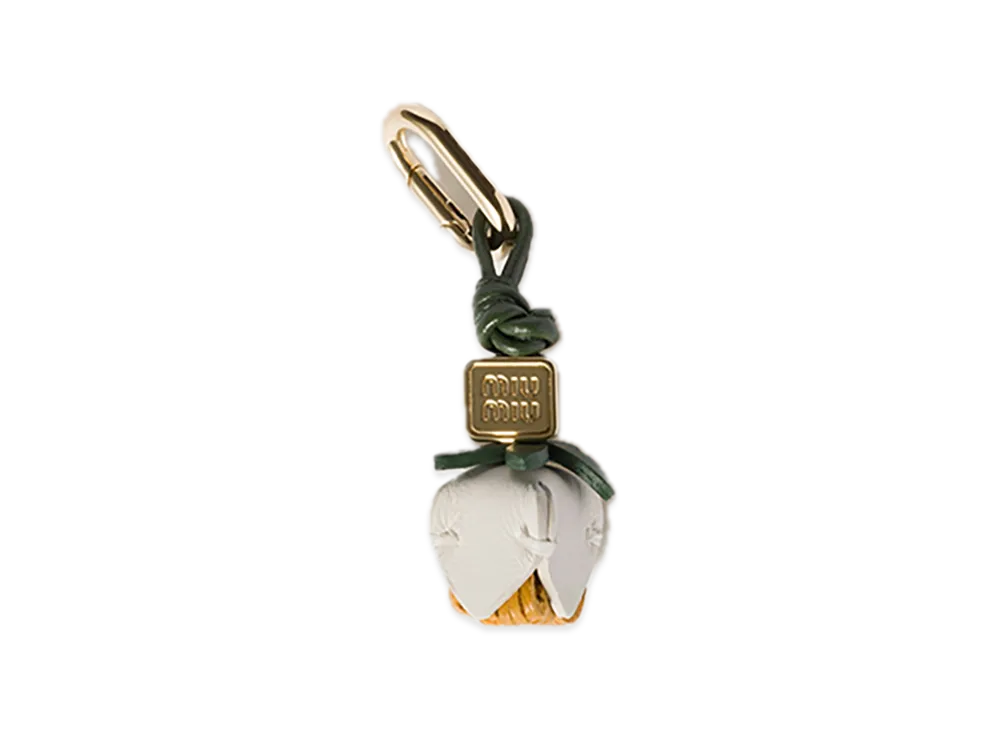 MIU MIU Leather Micro Trick "White/Dark Orange"