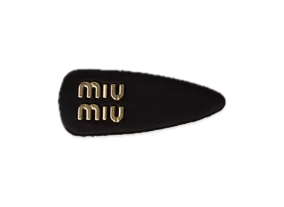 MIU MIU Velvet Hair Clip "Black"