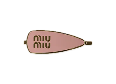 MIU MIU Enamel Metal Hair Clip "Orchid Pink"
