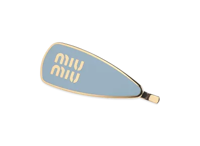 MIU MIU Women's Hair Clip Enamel Metal Hair Clip "Saxe"
