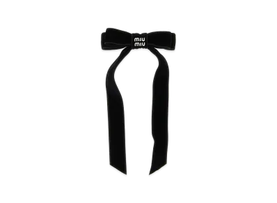 MIU MIU Women's Velvet Hair Clip "Black"
