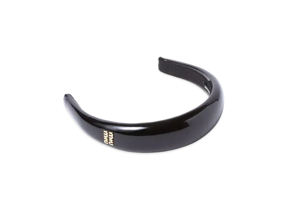 MIUMIU Patent Leather Headband "Black"