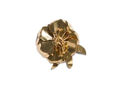 MIU MIU Metal Brooch with Crystals "Gold/Crystal"
