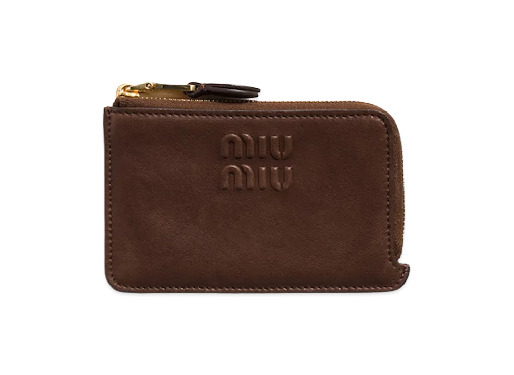 MIU MIU Nappa Leather Envelope Card Holder "Briarwood"