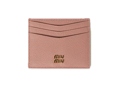 MIU MIU Leather Card Case "Orchid Pink"