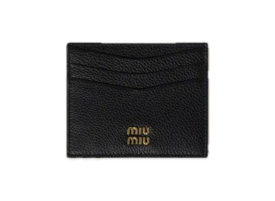 MIU MIU Leather Card Case "Black"