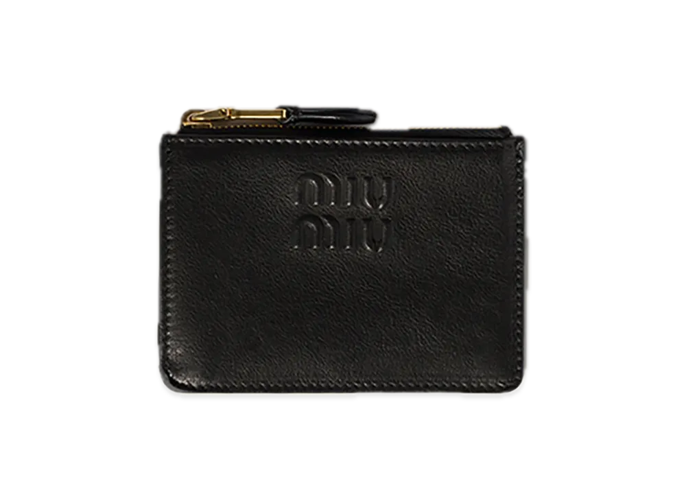 MIU MIU Nappa Leather Card Holder "Black"