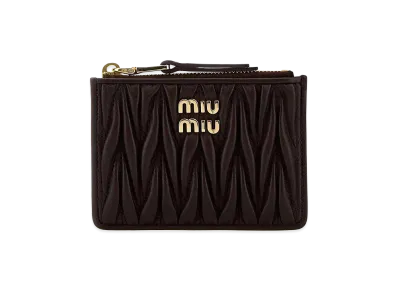 MIU MIU Women's Logo Lettering Wallet "Camel"