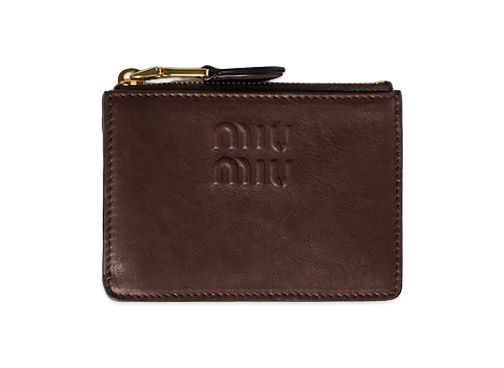 MIU MIU Nappa Leather Card Holder "Briarwood"