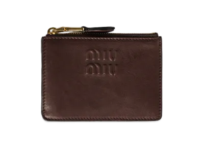 MIU MIU Nappa Leather Card Holder "Briarwood"