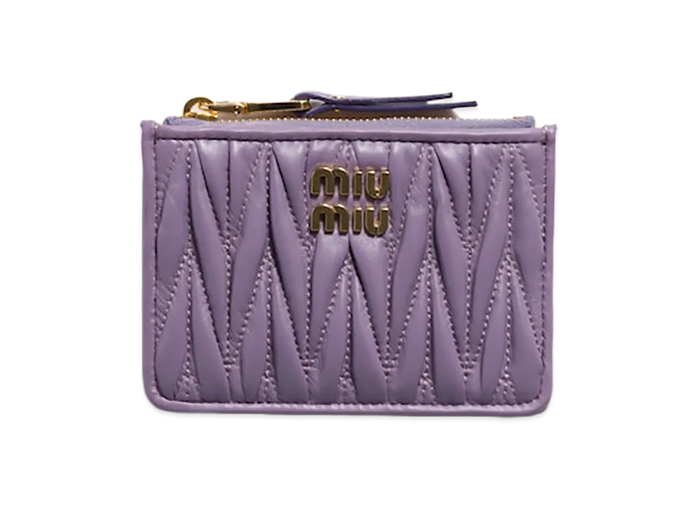 MIU MIU Matelasse Nappa Leather Card Holder "Lily"