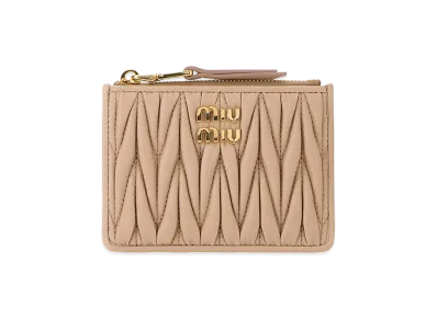 MIU MIU Women's Nappa Leather Card Holder "Cipria/Pink"