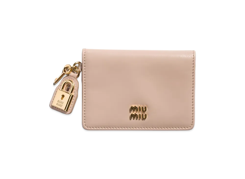 MIU MIU Leather Card Case "Powder Pink"
